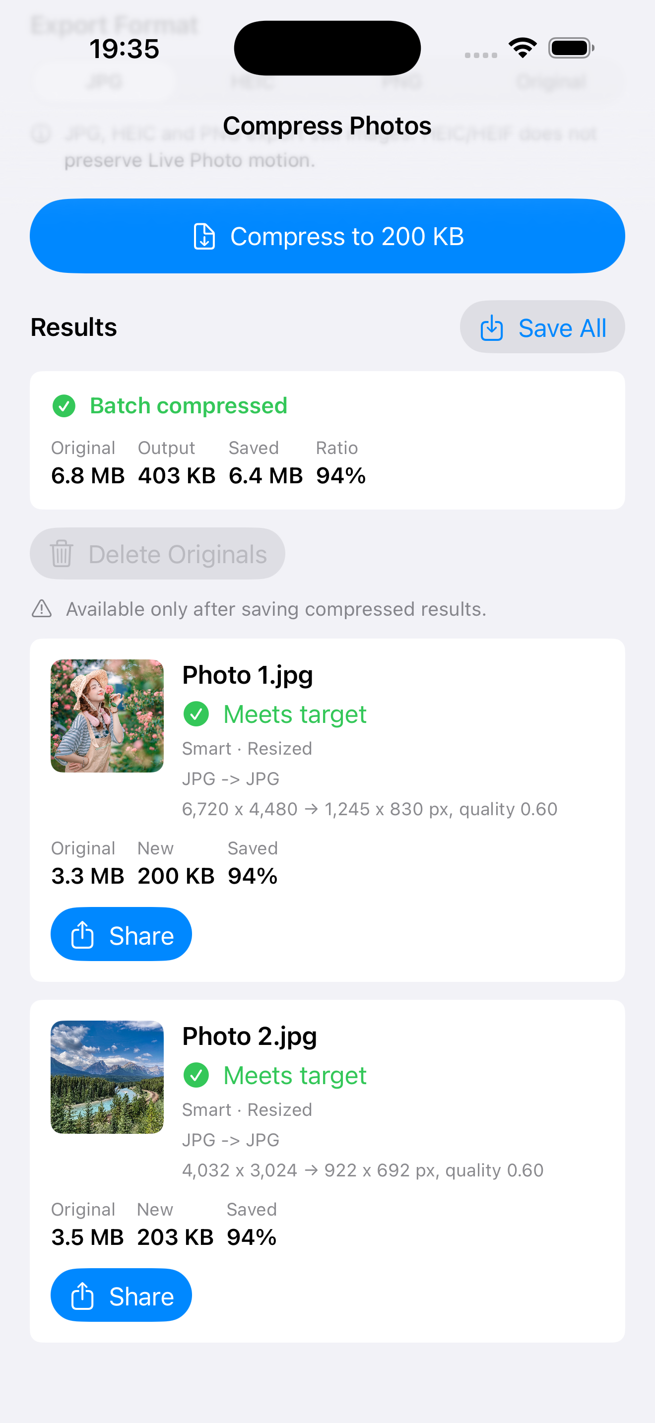 Batch and share