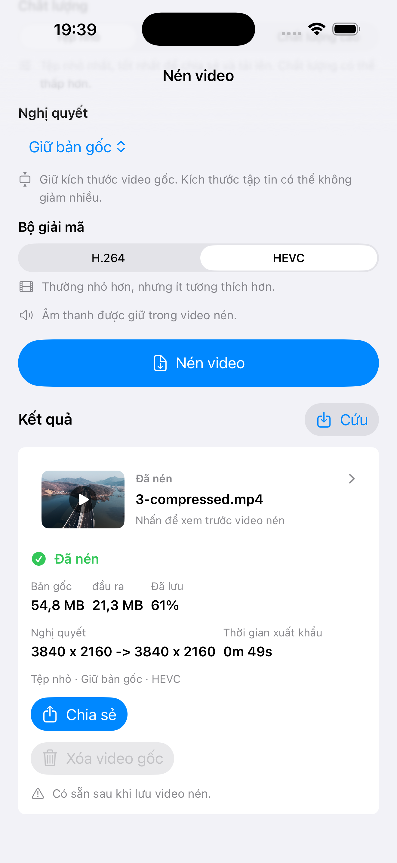 Giảm video